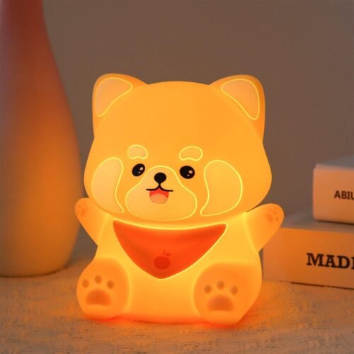 Red Panda Rechargeable Silicone Sleep Light