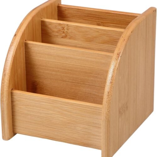 Lacquered Wooden Storage Box for Pencils and Brushes