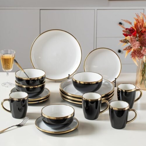 Porcelain Dinnerware Set with Mugs