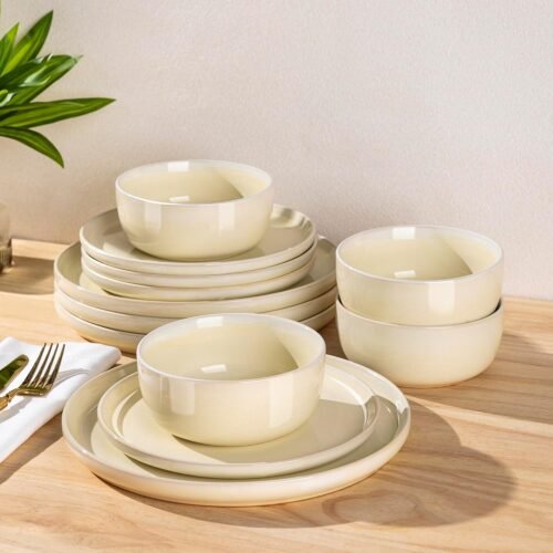 Reactive Glaze Ceramic Dinnerware Set for 4