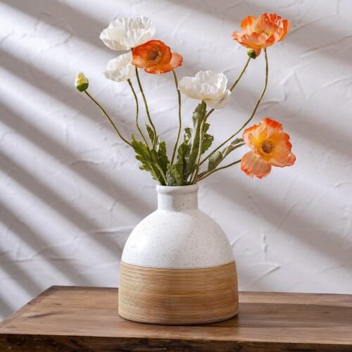 Large Rustic Glazed Ceramic Vase